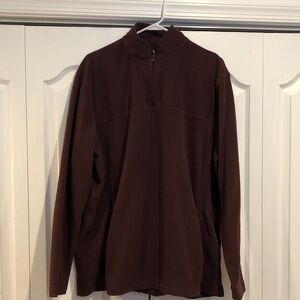 Croft & Barrow Men's Burgundy quarter zip fleece with pockets